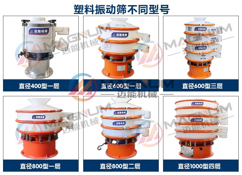 丙酮塑料振動(dòng)篩不同型號展示