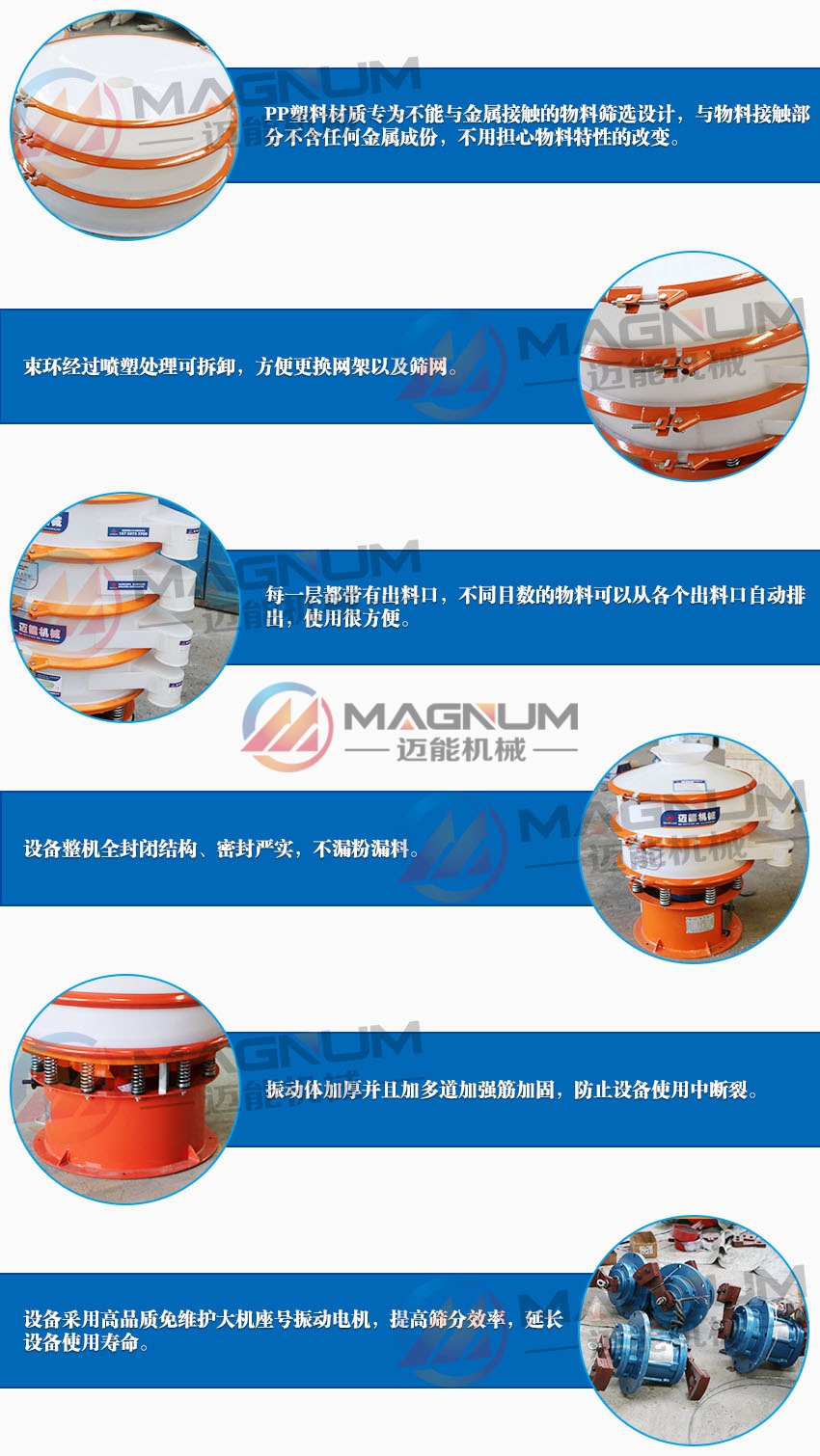 碳酸氫鈣塑料振動篩細(xì)節(jié)